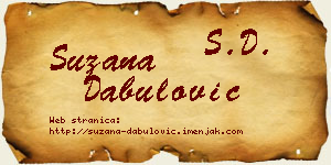 Suzana Dabulović vizit kartica